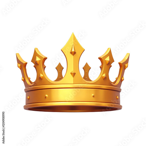 Golden crown with transparent background