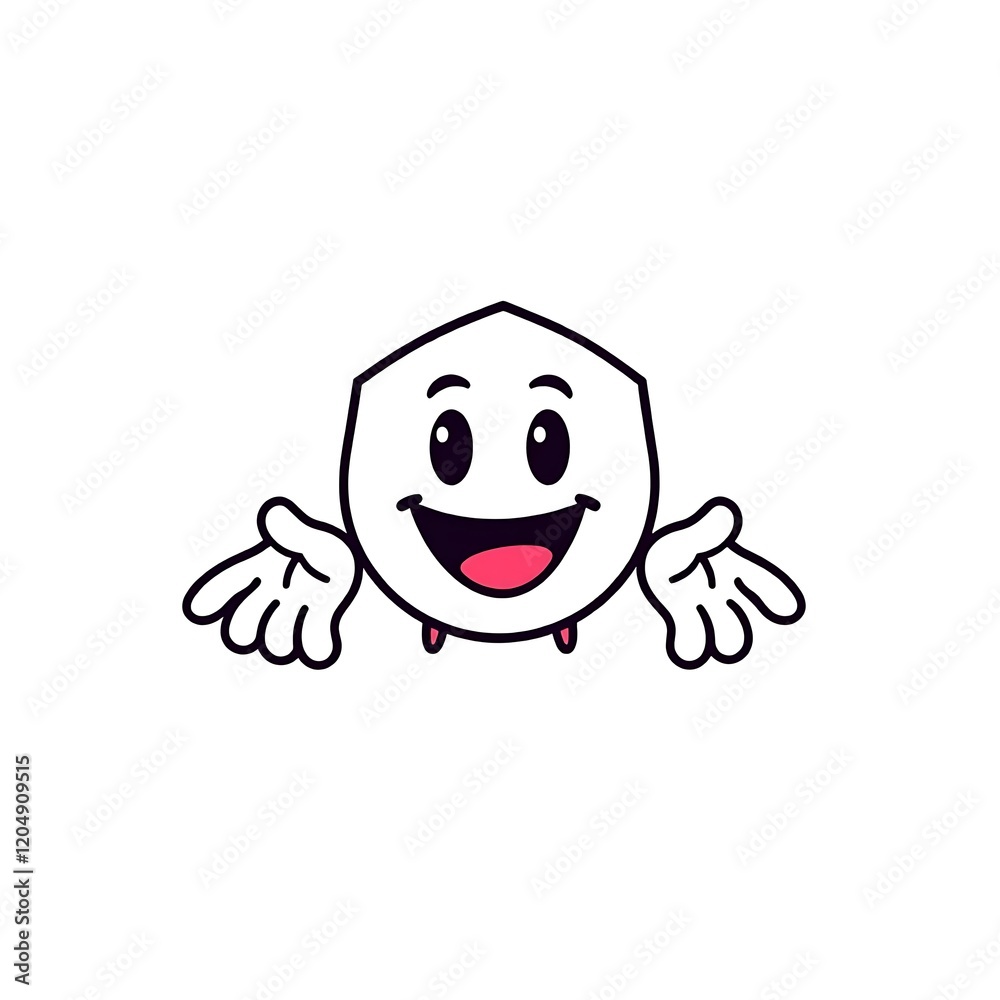 Happy cartoon character with open arms. (1) Happy cartoon character with open arms. (1)