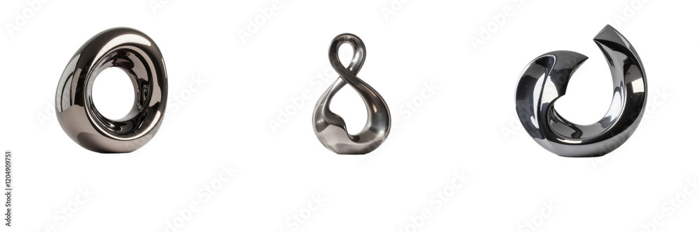 Minimalist Metal Sculptures Displaying Artistry and Elegance