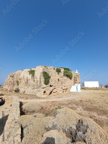 church in skyros or skiros island in greece photo