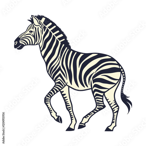 Black and white zebra illustration