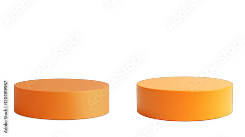 Obraz na płótnie Two orange round objects are shown side by side w salonie