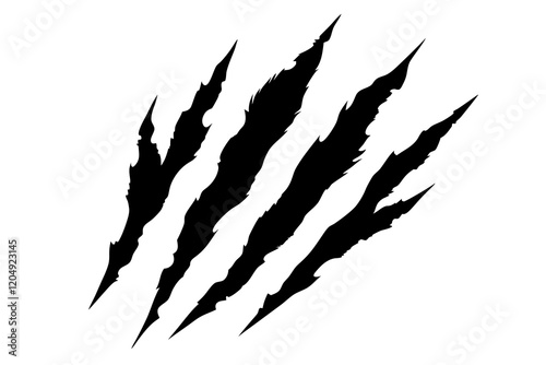 Claw mark vector silhouette