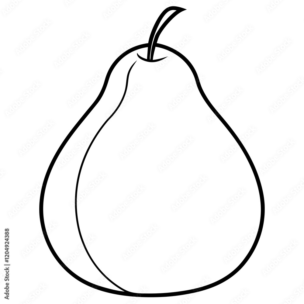 Pear Line Art Modern Minimalism Pear Line Art Modern Minimalism