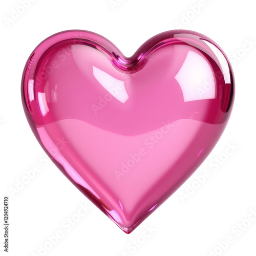 Wallpaper Mural Pink glass heart with transparent background Torontodigital.ca