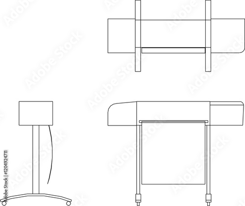 vector illustration design image photocopier plotter 