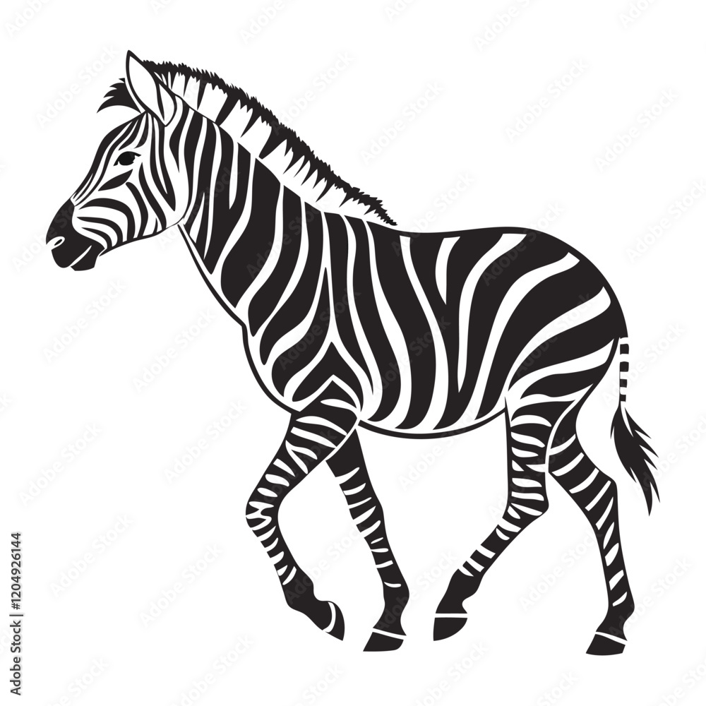 Black and white zebra illustration Black and white zebra illustration