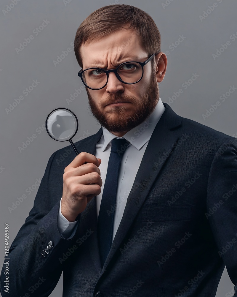 Serious Corporate Manager Scrutinizing Candidate for Recruitment Serious Corporate Manager Scrutinizing Candidate for Recruitment