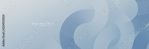 Minimalist Geometric Abstract Background with Circular Lines