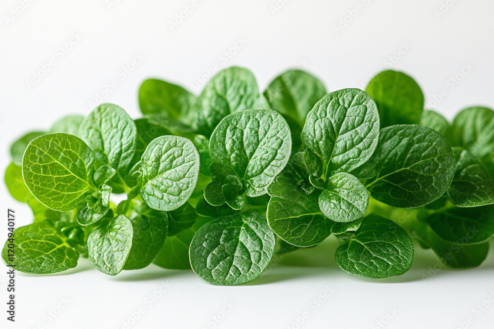 Fototapeta premium Fresh Green Leaves of a Lush Herb Plant
