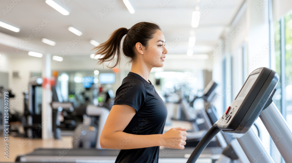 Australian woman doing exercise workout in a modern gym equipment, healthy lifestyle Australian woman doing exercise workout in a modern gym equipment, healthy lifestyle