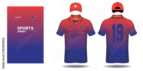 Soccer jersey sport shirt design template