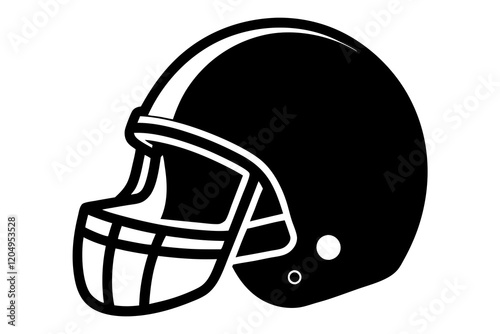 American Football Helmet Silhouette Vector, football helmet flat icon, Helmets black Clip art