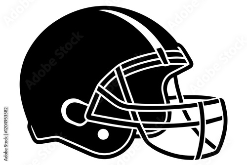 American Football Helmet Silhouette Vector, football helmet flat icon, Helmets black Clip art