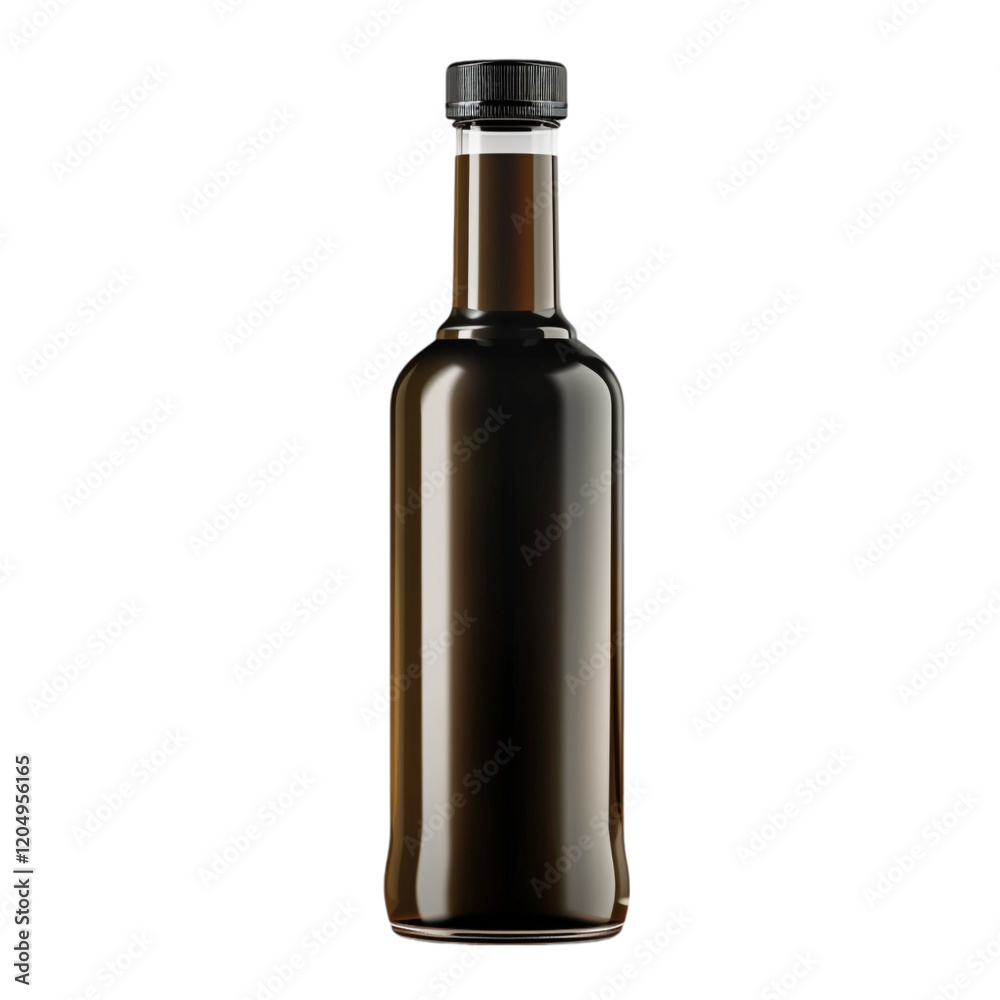 Dark Brown Olive Oil Bottle Isolated on a Transparent Background Dark Brown Olive Oil Bottle Isolated on a Transparent Background