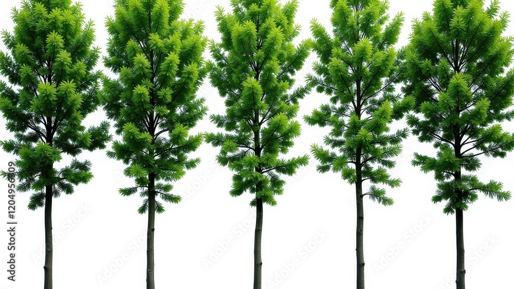 Sun-kissed skyline of towering trees in vibrant greens; tallest at the edge, united by solitary trunks beneath open skies. Mystical forest silhouette beckons with whispers of nature's grandeur Sun-kissed skyline of towering trees in vibrant greens; tallest at the edge, united by solitary trunks beneath open skies. Mystical forest silhouette beckons with whispers of nature's grandeur