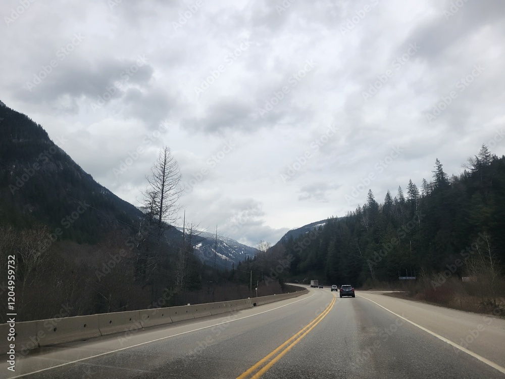 Naklejka premium Country road