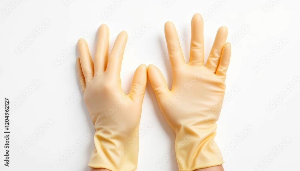 Obraz premium Protective Disposable Gloves Pair Hands Hygiene