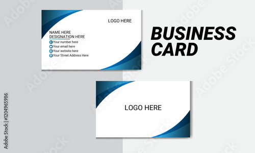 new business card template . clean modern business card template . double sided business card and name card . corporate minimalist business card company vector . simple and beautiful visiting card	