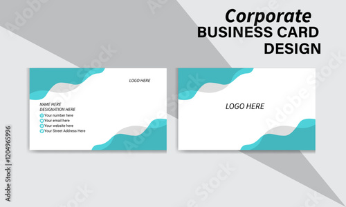 new business card template . clean modern business card template . double sided business card and name card . corporate minimalist business card company vector . simple and beautiful visiting card	