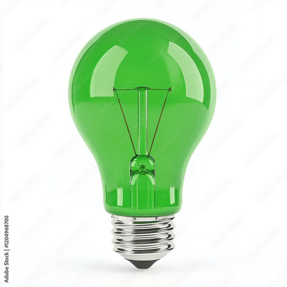Green Light Bulb Symbol of Eco-Friendly Energy and Innovation Green Light Bulb Symbol of Eco-Friendly Energy and Innovation