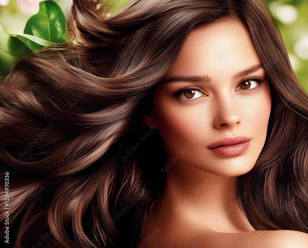Obraz premium Shine, Strength, and Elegance for Your Thick, Beautiful Hair.