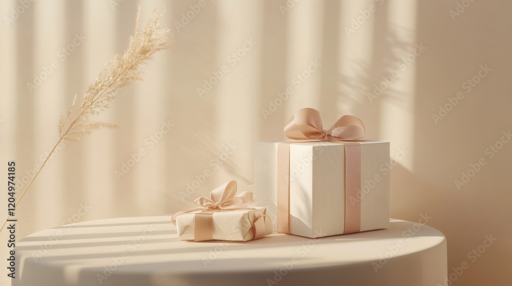 a minimalistic gift-wrapping station featuring premium textured papers, velvet ribbons, and handwritten tags, celebrating Christmas Eve Day, a minimalistic gift-wrapping station featuring premium textured papers, velvet ribbons, and handwritten tags, celebrating Christmas Eve Day,