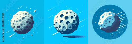 meteor vector illustration