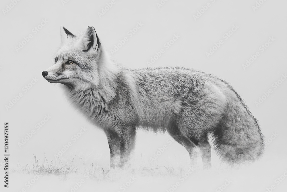 Obraz premium Majestic Arctic Fox In Winter Landscape