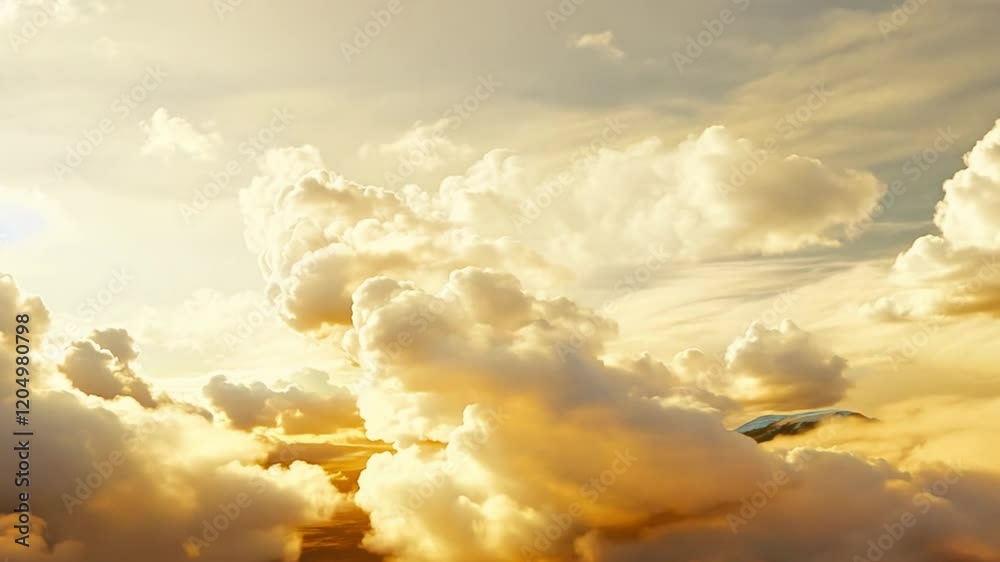 yellow clouds in the beautiful sky