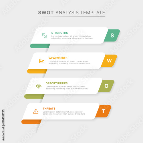 SWOT Analysis Infographic Chart Template Design
