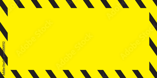 Warning safety yellow black diagonal stripes line caution hazard danger road sign symbol.