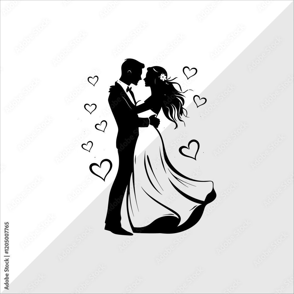 Silhouette of Couple kissing. Silhouette of Couples Dancing. Silhouette of Couple kissing. Silhouette of Couples Dancing.