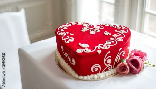 Delicious Red Velvet Heart Cake Romantic Dessert Sweet Treat Valentines Day Wedding Anniversary     