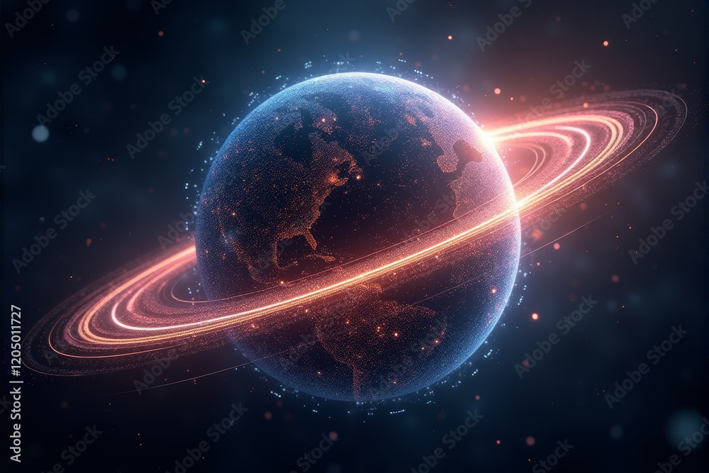 Obraz premium Abstract AI technology illustration background