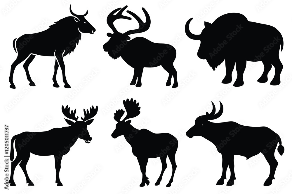 set of animals logo icon vector art illustration set of animals logo icon vector art illustration