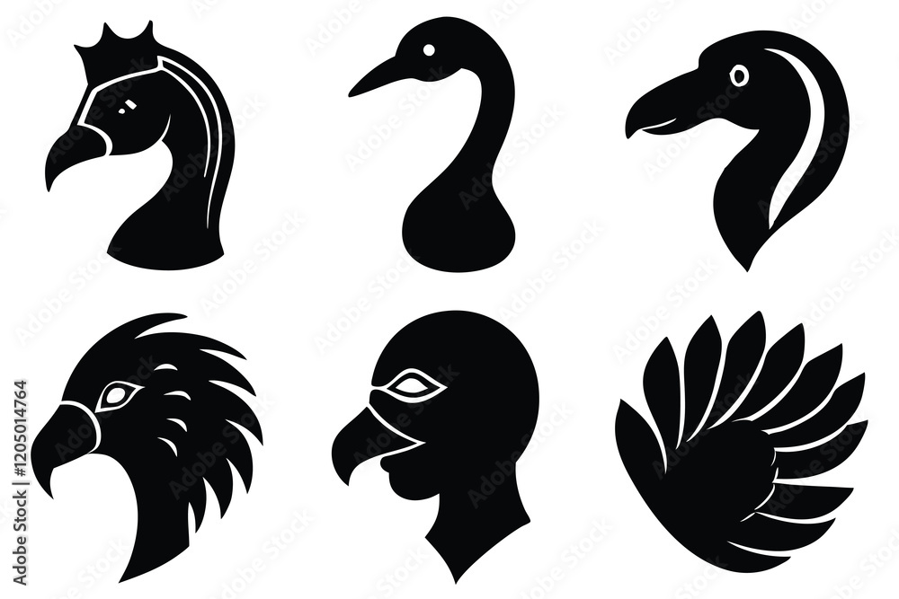 set of animals logo icon vector art illustration set of animals logo icon vector art illustration