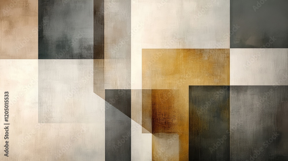 Abstract Geometric Beige Gold Grey Artwork Abstract Geometric Beige Gold Grey Artwork