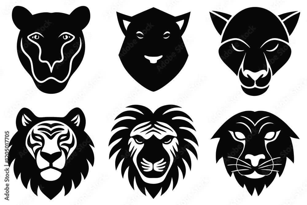 set of animals logo icon vector art illustration set of animals logo icon vector art illustration