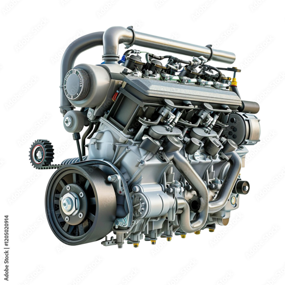 Engine Isolated on a Transparent Background Engine Isolated on a Transparent Background