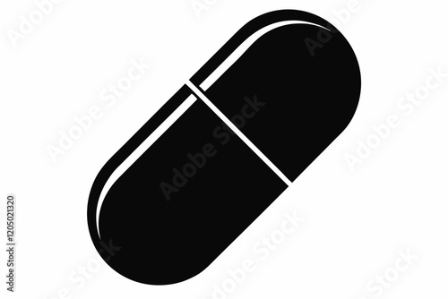 Pill icon vector illustration. drug glyph icon. Pills capsule icon vector template logo trendy collection flat design

