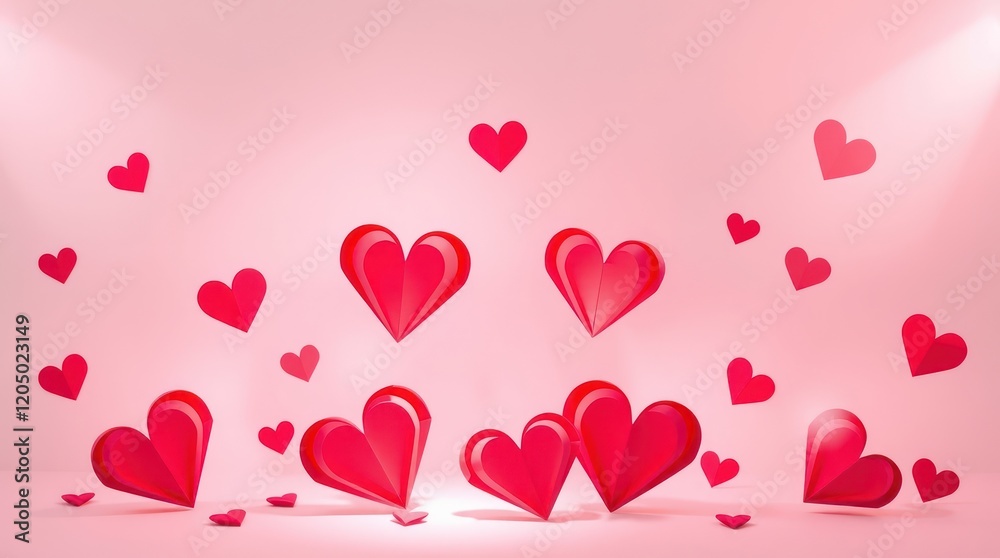 Seamless vector pattern with pink hearts on a pink background, perfect for Valentine's Day cards, romantic illustrations, and wedding decorations Seamless vector pattern with pink hearts on a pink background, perfect for Valentine's Day cards, romantic illustrations, and wedding decorations