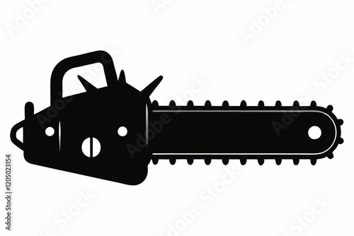 Chain saw icon silhouette vector art illustration
. Wood saw machine icon vector illustration template design
