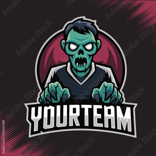 Zombie Claw Mascot Team Esports Logo Vector Illustration