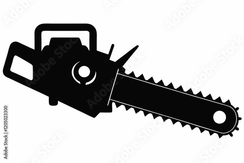 Chain saw icon silhouette vector art illustration
. Wood saw machine icon vector illustration template design
