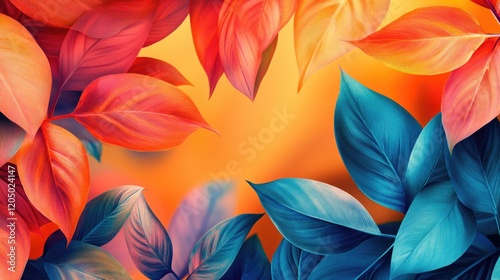 Wallpaper Mural Colorful Leaves Bunch Torontodigital.ca