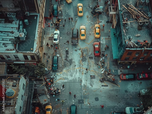 Create a visually striking image from a high angle, portraying a contentious movie scene Emphasize the controversy in the composition to intrigue viewers