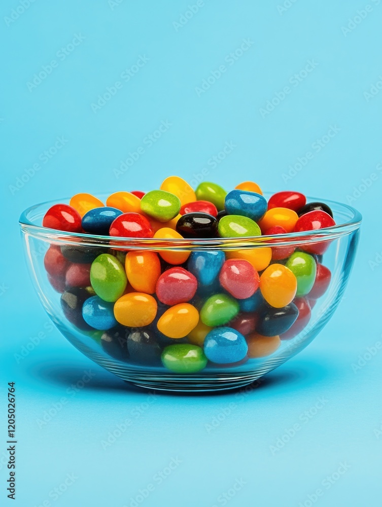 Jelly Beans on Blue Background Jelly Beans on Blue Background