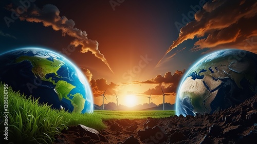 Global warming vs climate change planet

 photo