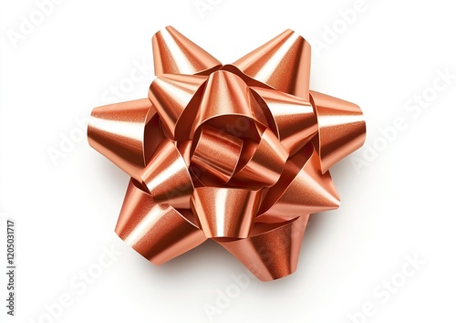A realistic copper satin bow clipart